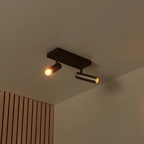 Lucide GRADO - Spot plafond - 2xGU10 (MR11) - Fer gris - ambiance 1